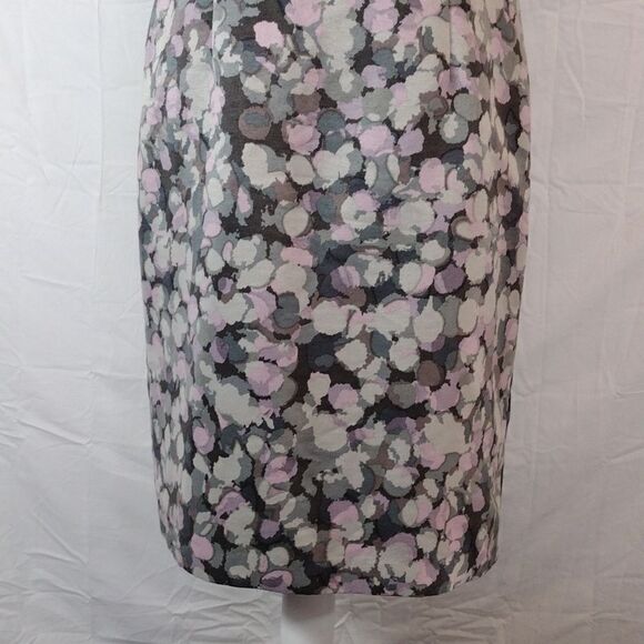 Y2K LOFT Ann Taylor Grey Lilac Spotted Sheath Mini Dress Plussize 14 - Picture 5 of 14